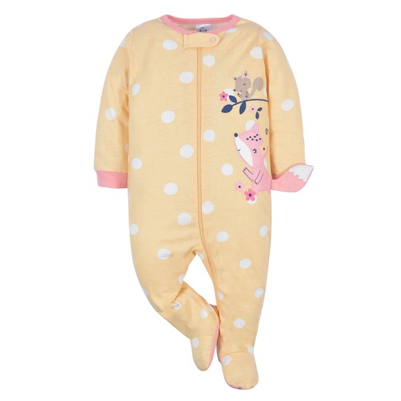 Gerber 2-Pack Baby Girls Fox Sleep 'N Plays NWT - Picture 2 of 3